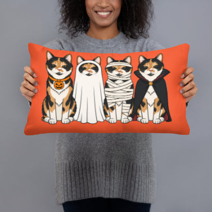 Custom Halloween Pillow Featuring Your Pet – 1–4 Pets, Mix & Match Costumes