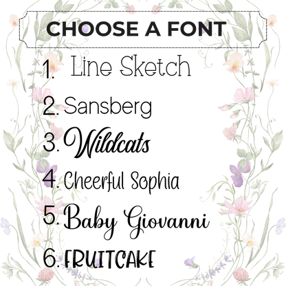 Personalized Aluminum Flower Garden Wall Sign –Name, Date & Quote