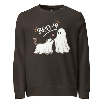 Custom Halloween Ghost Sweatshirt Starring Your Pet – “Boo‑p” Design