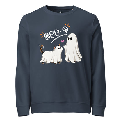 Custom Halloween Ghost Sweatshirt Starring Your Pet – “Boo‑p” Design