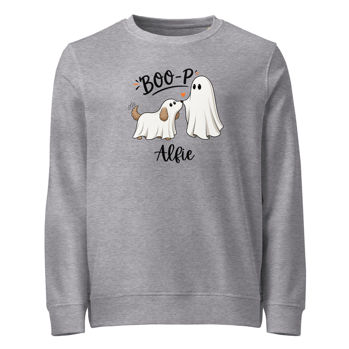 Custom Halloween Ghost Sweatshirt Starring Your Pet – “Boo‑p” Design