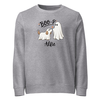 Custom Halloween Ghost Sweatshirt Starring Your Pet – “Boo‑p” Design