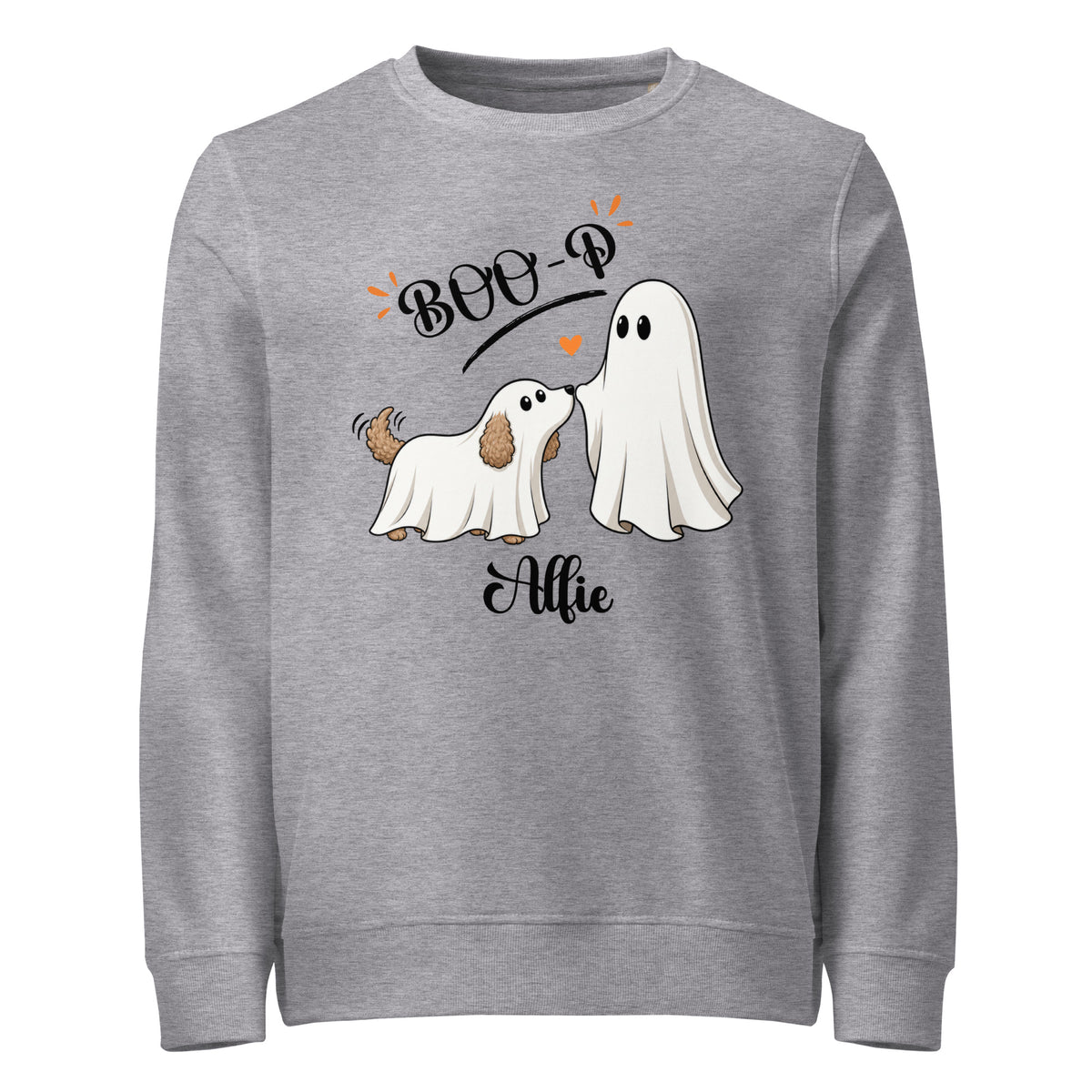 Custom Halloween Ghost Sweatshirt Starring Your Pet – “Boo‑p” Design