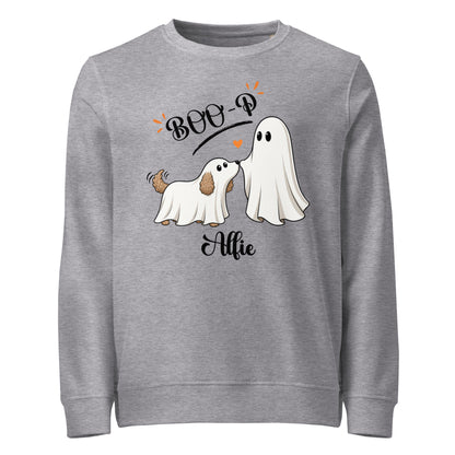 Custom Halloween Ghost Sweatshirt Starring Your Pet – “Boo‑p” Design