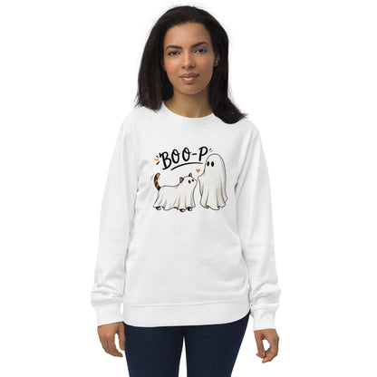 Custom Halloween Ghost Sweatshirt Starring Your Pet – “Boo‑p” Design