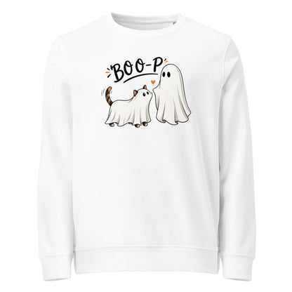 Custom Halloween Ghost Sweatshirt Starring Your Pet – “Boo‑p” Design