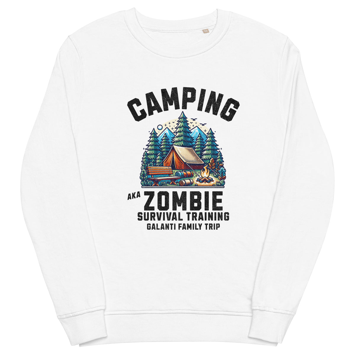 Custom Halloween Camping Zombie Survival Training Sweatshirt
