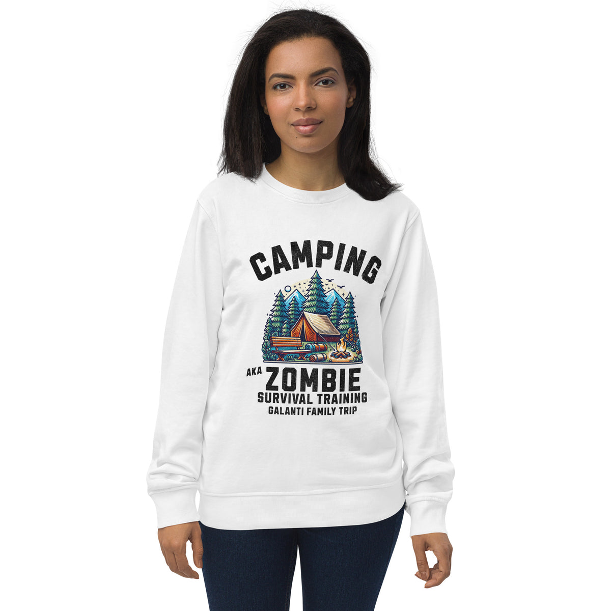 Custom Halloween Camping Zombie Survival Training Sweatshirt