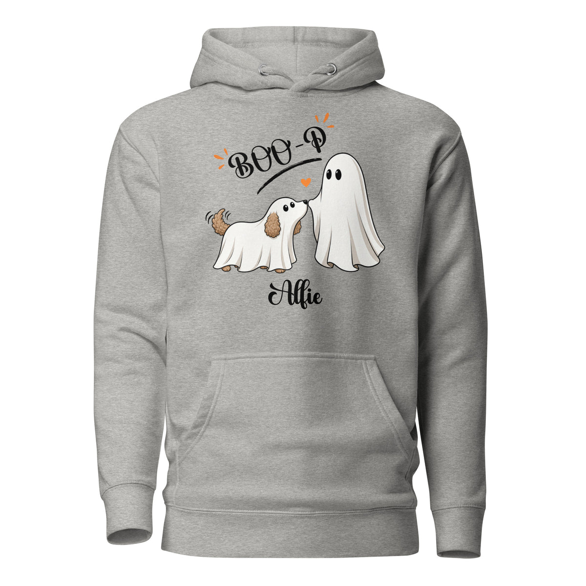 Custom Halloween Ghost Hoodie Sweatshirt Starring Your Pet – “Boo‑p” Design