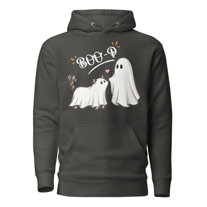 Custom Halloween Ghost Hoodie Sweatshirt Starring Your Pet – “Boo‑p” Design
